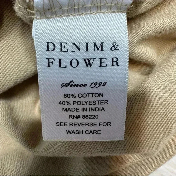 Denim & Flower T-Shirt Christmas Bear Tan Size 6 - Picture 6 of 16